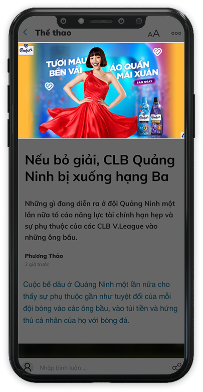 Quảng cáo xuất hiện trên trang bài viết Zing News
